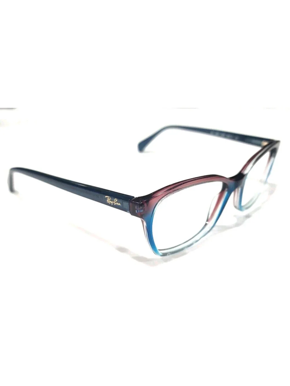 Ray Ban RB5362 5834 Glossy Blue Fade Square Eyeglasses Frame 52-17 140